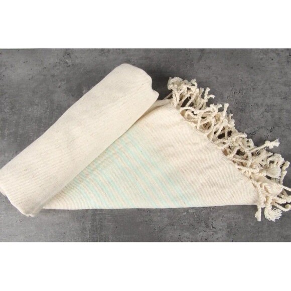 Turkish Organic Linen Handmade Towel Wrap Scarf Swim Cover Throw Blanket 40x79 - Picture 2 of 6